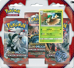 Pokemon Sun & Moon SM4 Crimson Invasion 3-Booster Blister Pack - Decidueye Promo